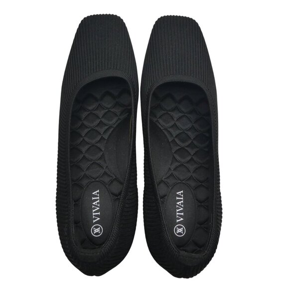 Vivaia Margot Wedge Pro Black Square Toe Wedge Heel Shoes Womens 41.5 US 10 - Picture 7 of 14